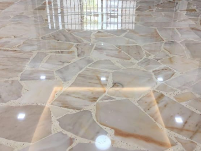 remove scratches from marble floor