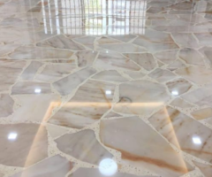 remove scratches from marble floor
